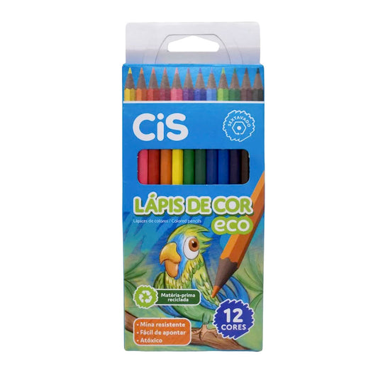Lápis de Cor Eco Com 12 Cores Sertic