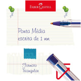 Caneta Trilux  Azul Faber Castell