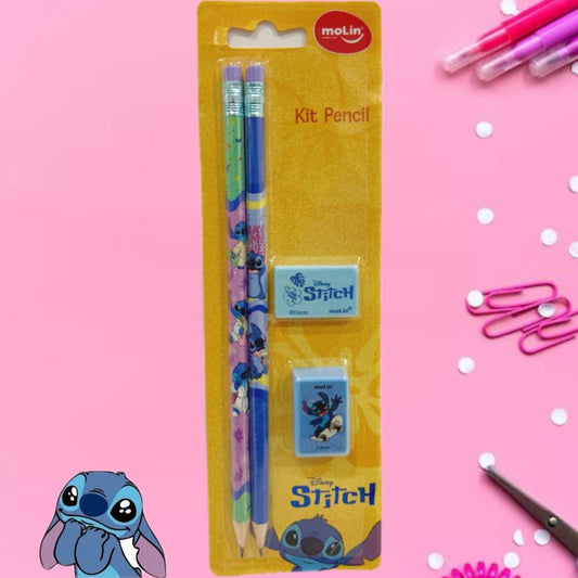 Kit Escolar Stitch 4 Itens Molin