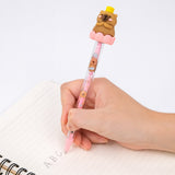 Kit Lapiseira Troca Ponta Capivara Com 3 Peças Papelaria Fofa