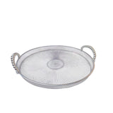 Bandeja Luxo Decorativa Com Alças Sofisticadas Decoração Casa Multiuso