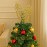 Enfeite De Natal Decorativo Galho Folha Palmeira Com Glitter