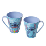 Caneca Plástica Stitch e Angel 360ml
