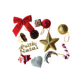 Kit Enfeite De Natal Sortido Com 12