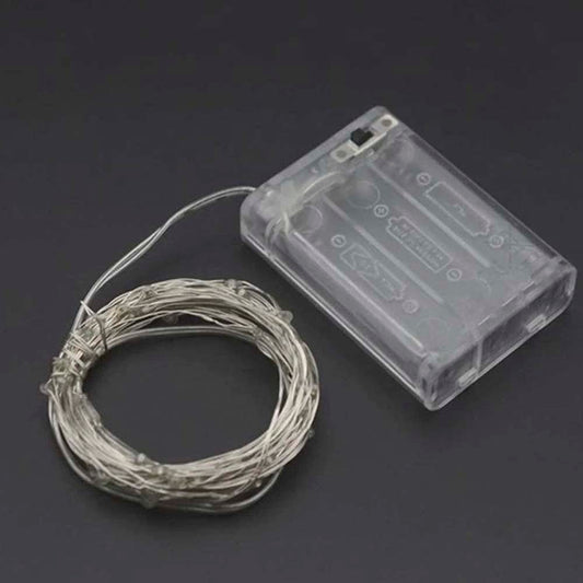 Fio De Fada Branco Quente 50 Leds Fixo Com 5 Metros