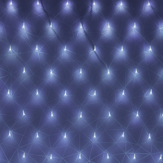 Rede Led De Natal 160 Leds Branco 2m x 1,10m Com 8 Funções 127v Decoração Festas