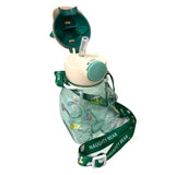 Garrafa Fofa Ursinho Com Boné + Adesivos Divertidos