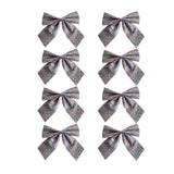 Laço De Natal Mini Glitter Prata Dourado Vermelho Decoração Árvore