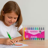 Giz De Cera Retrátil Rebecca Bonbon Com 12 Cores SkyPaper