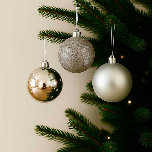 Bola Natal Nº7 Prata Com 6