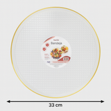 Bandeja Redonda Acrílica Luxo Multiuso 29cm/33cm