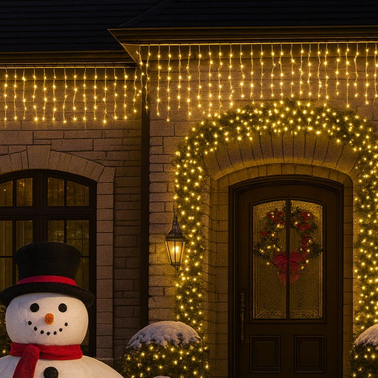 Anúncio Cascata De Natal 100/200/400 Leds Até 10 Metros Com 8 Funções 127v Decoração Festas