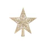 Ponteira De Estrela Vazada Com Glitter 20Cm