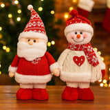 Enfeite De Natal Decorativo Papai Noel/Boneco De Neve Perna Longa Que Estica 48cm