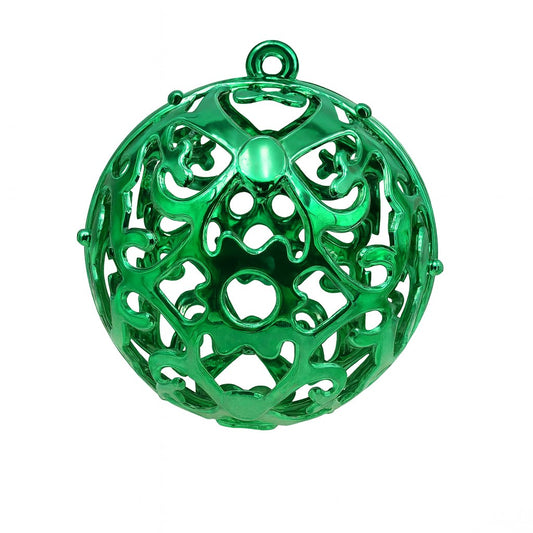 Bola Natal N° 8 Decorada Verde com 6