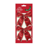 Enfeite De Natal Laço Natalino Decorado 15cm Com 2 Decoração Árvore