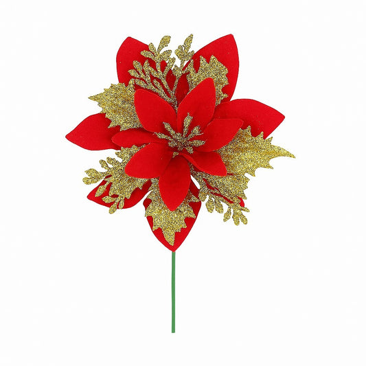 Anúncio Flor De Natal Artificial Decoração Para Árvore E Ornamentos