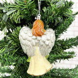 Enfeite De Natal Anjinho Com Glitter 13cm