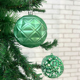 Bola Natal N° 8 Decorada Verde com 6