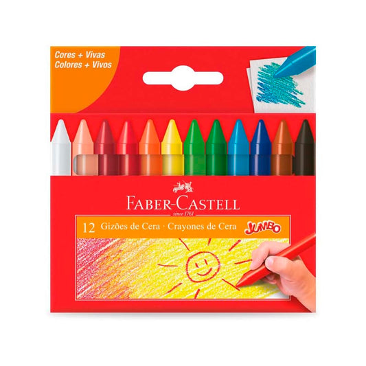 Gizões De Cera Jumbo Faber Castell