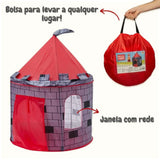 Barraca Infantil Menino Tenda Cabana Dobrável Castelo Torre