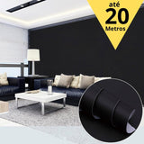 Papel De Parede Liso Autoadesivo 5 Metros Para Sala Quarto Cozinha Preto e Branco