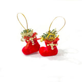 Enfeite Natal Pendente Bota 5cm com 4