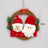 Guirlanda De Natal Luxo Papai Noel Boneco De Neve Decoração Para Porta