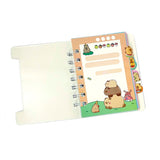 Mini Caderno Para Anotações Capybara Divertida Com Divisórias Kawaii