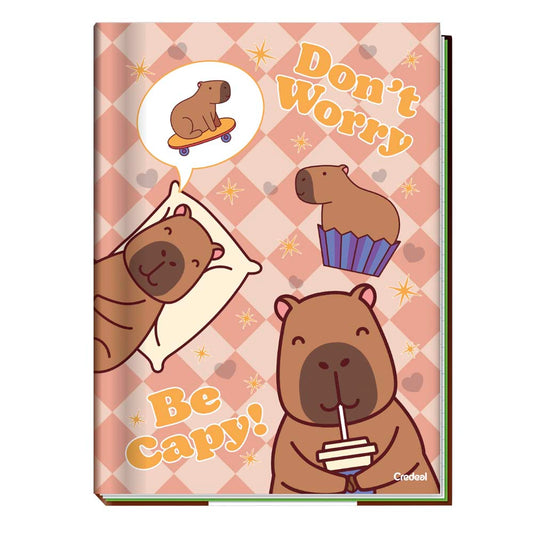 Caderno Universitário Brochura Capivara Fofa 80 Folhas Credeal