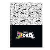 Caderno Grande Universitário Dos Rosa Emilly Vick Capa Dura 1 Matéria 80 Folhas Animativa