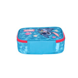 Estojo Box Escolar Stitch e Angel 36 Elásticos 100 Pens Original Disney Luxcel