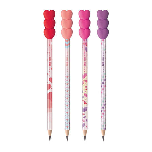 Lápis Love Com Borracha Coração Summit