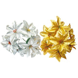 Flor De Natal Dourada/Prata