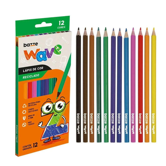 Lápis de Cor Wave Com 12 Cores Summit