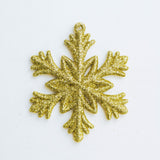 Enfeite Natal Floco Neve Gliter 8Cm Com 3