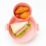 Marmita Com Trava e Divisória e Talher Lanchinhos Divertidos