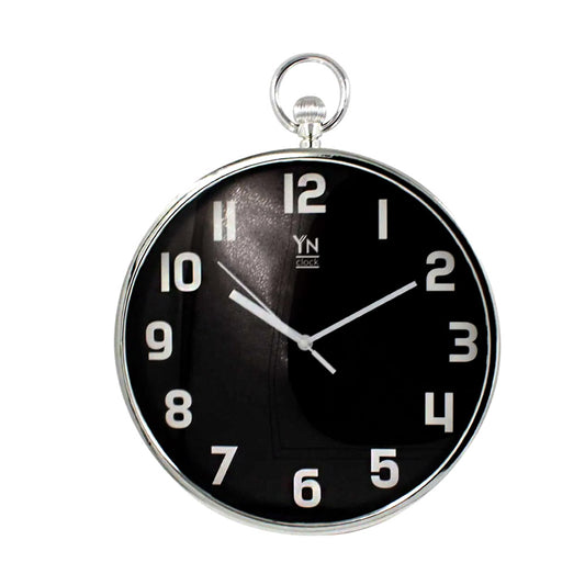 Relógio De Parede Decorativo Prata 36cm