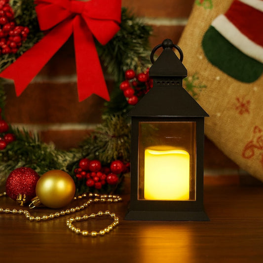 Luminária Lamparina Com Vela De Led