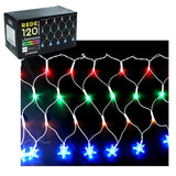 Rede 120L Led Com Estrela Colorida 8 Funções
