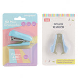Anúncio Kit Papelaria Mini Grampeador + Mini Extrator de Grampos Pastel