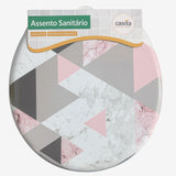 Assento Vaso Sanitário Oval Almofadado Com Tampa