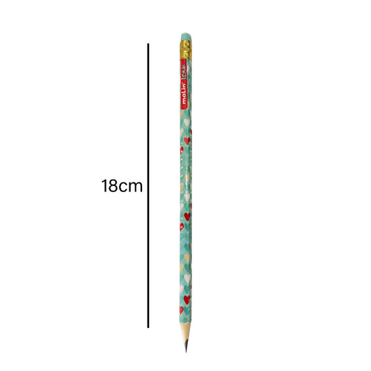 Lápis Preto Com Borracha Love Molin