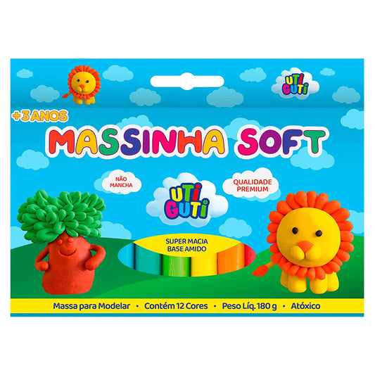 Massinha De Modelar Com 12 Cores Uti Guti