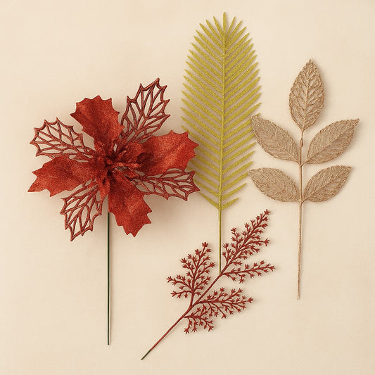 Anúncio Enfeite De Natal Galho Artificial Com Glitter Para Decorações E Ornamentos