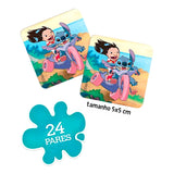 Jogo De Memória Com 24 Pares Stitch ou Moana 2