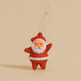 Enfeite De Natal Pendente Papai Noel Glitter 5cm Com 6