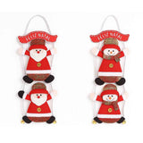Enfeite De Pendurar Decorativo Boneco De Neve Ou Papai Noel Com Placa Feliz Natal