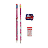 Kit Escolar Hello Kitty Com Lápis Borracha e Apontador Leo&Leo