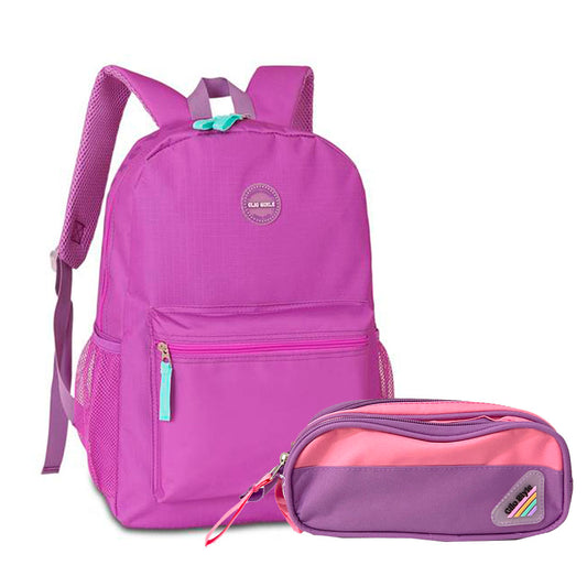 Kit Mochila Escolar + Estojo Duplo Believe Clio